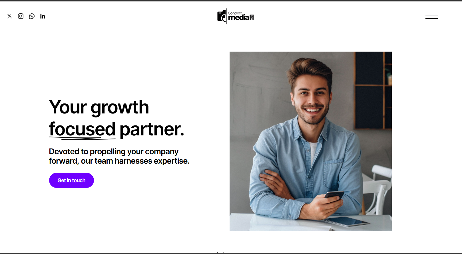 Contenx Media Hub website preview